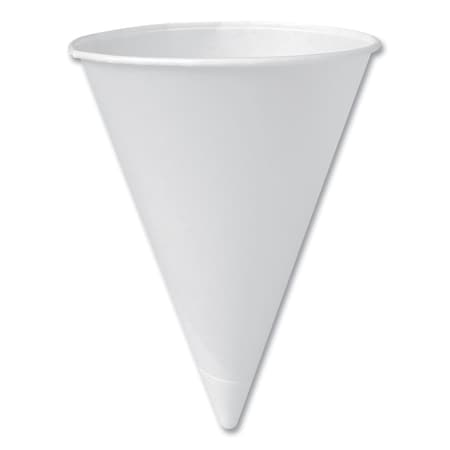 Solo Bare Eco-Forward Treated Paper Cone Cups, 6 oz, White, PK5000 6RB-2050